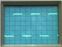 square waveform on oscilloscope