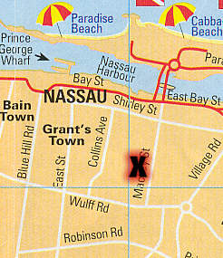Map of Nassau and directions to Michael Ingraham's