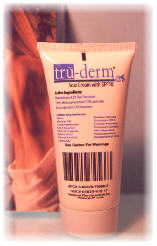 tru-derm - image of back of product tube